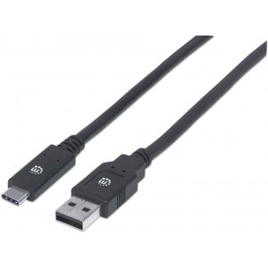 Manhattan 354974 cabo USB 2 m USB 3.2 Gen 1 (3.1 Gen 1) USB C USB A Preto