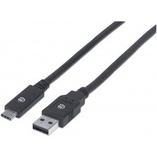 Manhattan 354974 cabo USB 2 m USB 3.2 Gen 1 (3.1 Gen 1) USB C USB A Preto