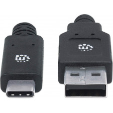 Manhattan 354974 cabo USB 2 m USB 3.2 Gen 1 (3.1 Gen 1) USB C USB A Preto