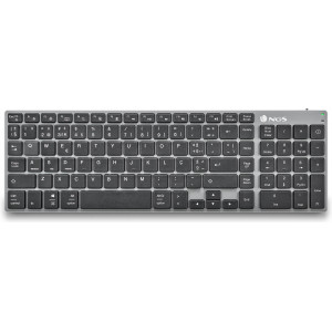 NGS FORTUNE-BT, QWERTY, PT teclado Bluetooth Português Preto, Prateado