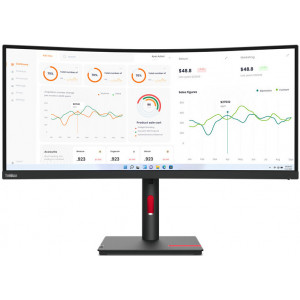 Lenovo ThinkVision T34w-30 LED display 86,4 cm (34") 3440 x 1440 pixels Wide Quad HD Preto