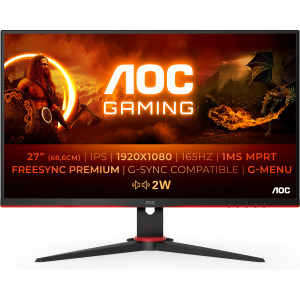 AOC G2 27G2SPAE BK LED display 68,6 cm (27") 1920 x 1080 pixels Full HD Preto, Vermelho