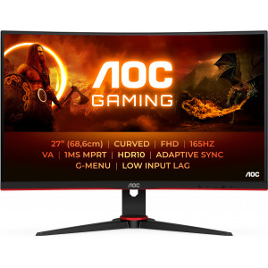 AOC G2 C27G2E BK monitor de ecrã 68,6 cm (27") 1920 x 1080 pixels Preto, Vermelho
