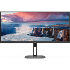 AOC V5 U34V5C BK monitor de ecrã 86,4 cm (34") 3440 x 1440 pixels UltraWide Quad HD LCD Preto