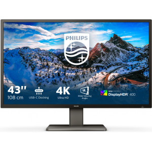 Philips P Line 439P1 00 LED display 108 cm (42.5") 3840 x 2160 pixels 4K Ultra HD Preto