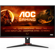 AOC G2 Q27G2E BK monitor de ecrã 68,6 cm (27") 2560 x 1440 pixels Quad HD Preto, Vermelho