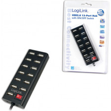 LogiLink UA0126 hub de interface 480 Mbit s Preto