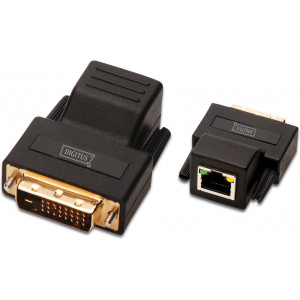 Digitus DS-54101 adaptador para cabos RJ-45 F DVI-D M Preto