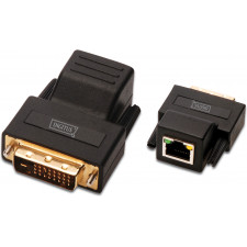 Digitus DS-54101 adaptador para cabos RJ-45 F DVI-D M Preto