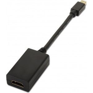 AISENS A125-0137 adaptador de cabo de vídeo 0,15 m Mini DisplayPort HDMI Preto