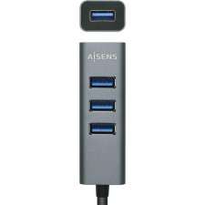 AISENS A109-0508 hub de interface USB 3.2 Gen 1 (3.1 Gen 1) Type-C 5000 Mbit s Cinzento