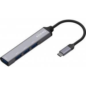 AISENS A109-0541 hub de interface USB 3.2 Gen 1 (3.1 Gen 1) Type-C 5000 Mbit s Cinzento