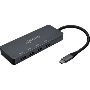 AISENS A109-0745 hub de interface USB 3.2 Gen 1 (3.1 Gen 1) Type-C 5000 Mbit s Cinzento