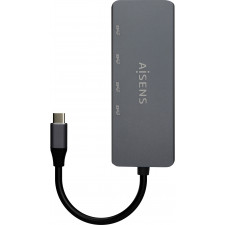 AISENS A109-0745 hub de interface USB 3.2 Gen 1 (3.1 Gen 1) Type-C 5000 Mbit s Cinzento