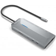 AISENS ASUC-12P005-GR base & duplicador de portas Com fios USB 3.2 Gen 1 (3.1 Gen 1) Type-C Cinzento