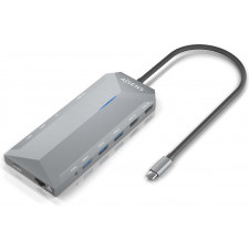 AISENS ASUC-12P005-GR base & duplicador de portas Com fios USB 3.2 Gen 1 (3.1 Gen 1) Type-C Cinzento