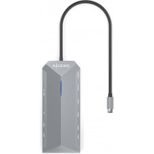 AISENS ASUC-12P005-GR base & duplicador de portas Com fios USB 3.2 Gen 1 (3.1 Gen 1) Type-C Cinzento