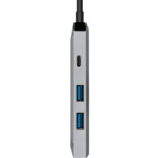 AISENS ASUC-4P002-GR base & duplicador de portas Com fios USB 3.2 Gen 1 (3.1 Gen 1) Type-C Cinzento
