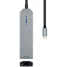 AISENS ASUC-5P003-GR base & duplicador de portas Com fios USB 3.2 Gen 1 (3.1 Gen 1) Type-C Cinzento