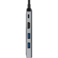 AISENS ASUC-5P003-GR base & duplicador de portas Com fios USB 3.2 Gen 1 (3.1 Gen 1) Type-C Cinzento