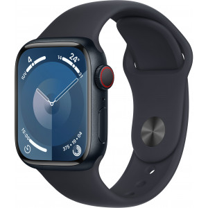 Apple Watch Series 9 41 mm Digital 352 x 430 pixels Ecrã táctil 4G Preto Wi-Fi GPS