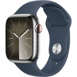 Apple Watch Series 9 41 mm Digital 352 x 430 pixels Ecrã táctil 4G Prateado Wi-Fi GPS