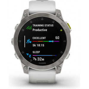 Garmin epix Gen 2 3,3 cm (1.3") AMOLED 45 mm Digital 416 x 416 pixels Ecrã táctil Branco Wi-Fi GPS