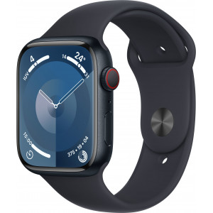 Apple Watch Series 9 45 mm Digital 396 x 484 pixels Ecrã táctil 4G Preto Wi-Fi GPS