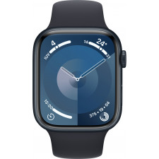 Apple Watch Series 9 45 mm Digital 396 x 484 pixels Ecrã táctil 4G Preto Wi-Fi GPS