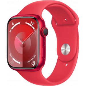 Apple Watch Series 9 45 mm Digital 396 x 484 pixels Ecrã táctil Vermelho Wi-Fi GPS