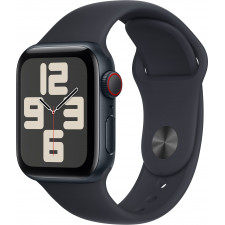 Apple Watch SE OLED 40 mm Digital 324 x 394 pixels Ecrã táctil 4G Preto Wi-Fi GPS