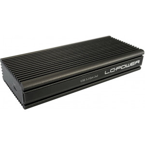 LC-Power LC-M2-C-NVME-2X2 Caixa para Discos Rígidos Compartimento SSD Preto M.2