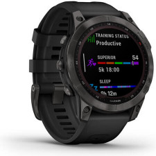 Garmin fēnix 7 3,3 cm (1.3") MIP 47 mm Digital 260 x 260 pixels Ecrã táctil Preto Wi-Fi GPS