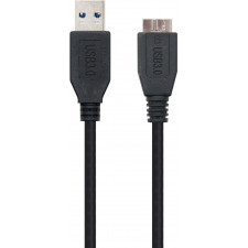 Nanocable 10.01.1102-BK cabo USB 2 m USB 3.2 Gen 1 (3.1 Gen 1) USB A Micro-USB B Preto