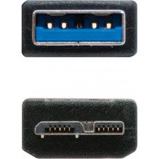 Nanocable 10.01.1102-BK cabo USB 2 m USB 3.2 Gen 1 (3.1 Gen 1) USB A Micro-USB B Preto