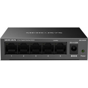 Mercusys MS105GS switch de rede Não-gerido Gigabit Ethernet (10 100 1000) Preto