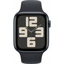 Apple Watch SE OLED 44 mm Digital 368 x 448 pixels Ecrã táctil Preto Wi-Fi GPS