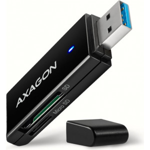 Axagon CRE-S2N leitor de cartões USB 3.2 Gen 1 (3.1 Gen 1) Type-A Preto