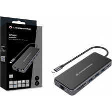 Conceptronic DONN15G base & duplicador de portas Com fios USB 3.2 Gen 1 (3.1 Gen 1) Type-C Cinzento