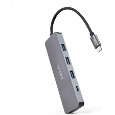 Nanocable 10.16.4409 hub de interface USB 3.2 Gen 1 (3.1 Gen 1) Type-C 5 Mbit s Cinzento