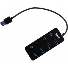 iggual IGG318478 hub de interface USB 3.2 Gen 1 (3.1 Gen 1) Type-A 5000 Mbit s Preto