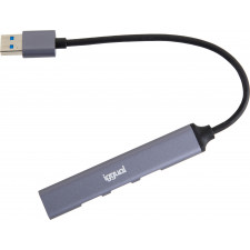 iggual IGG318454 hub de interface USB 3.2 Gen 1 (3.1 Gen 1) Type-A 5000 Mbit s Cinzento