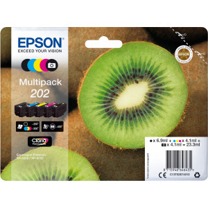 Epson Kiwi 202 tinteiro 1 unidade(s) Original Rendimento padrão Preto, Foto preto, Ciano, Magenta, Amarelo