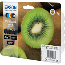 Epson Kiwi 202 tinteiro 1 unidade(s) Original Rendimento padrão Preto, Foto preto, Ciano, Magenta, Amarelo