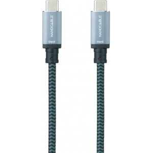 Nanocable 10.01.4100-COMB cabo USB 0,5 m USB 3.2 Gen 2 (3.1 Gen 2) USB C Preto, Cinzento