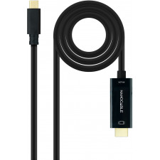 Nanocable 10.15.5133 adaptador de cabo de vídeo 3 m USB Type-C HDMI Type A (Standard) Preto