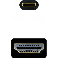Nanocable 10.15.5133 adaptador de cabo de vídeo 3 m USB Type-C HDMI Type A (Standard) Preto