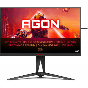 AOC AG275QX EU monitor de ecrã 68,6 cm (27") 2560 x 1440 pixels Quad HD Preto, Vermelho