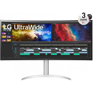 LG 38WP85CP-W monitor de ecrã 96,5 cm (38") 3840 x 1600 pixels Quad HD+ LCD Prateado