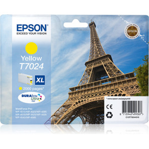 Epson Eiffel Tower Série WP4000 4500 Tinteiro XL Amarelo C13T7024 2k